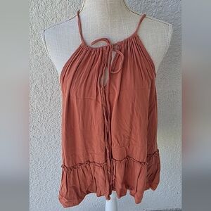 Women's Halter Neck Top - Rust